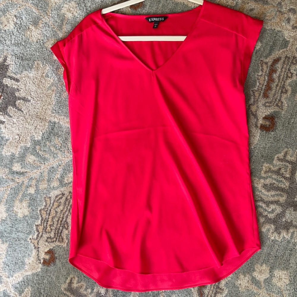 Beautiful red satin top size small